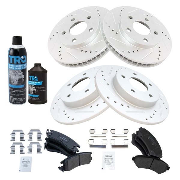 TRQ® - Performance Semi-Metallic Front and Rear Brake Kit