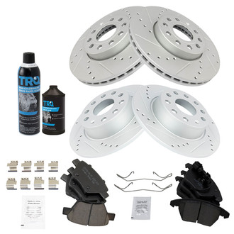 TRQ® - Performance Ceramic Front and Rear Brake Kit
