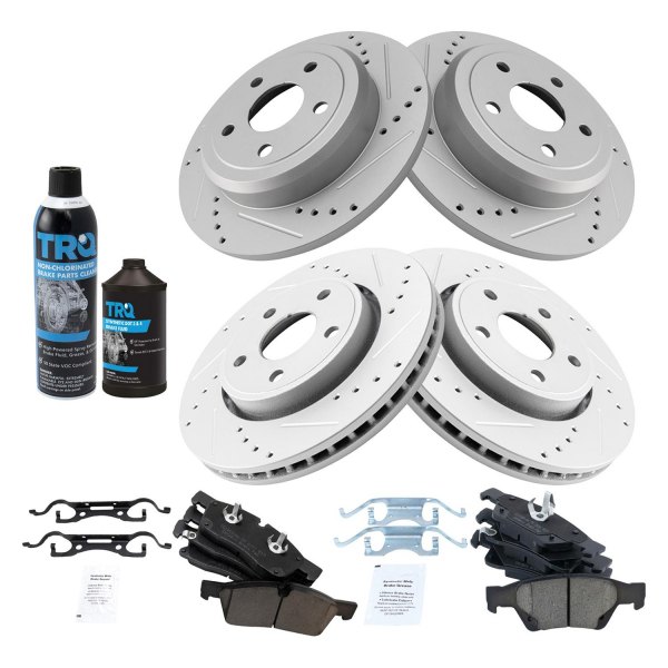 TRQ® - Performance Ceramic Front and Rear Brake Kit