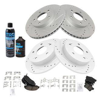 TRQ® - Performance Ceramic Front and Rear Brake Kit