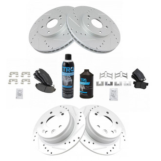 TRQ® - Performance Semi-Metallic Front and Rear Brake Kit