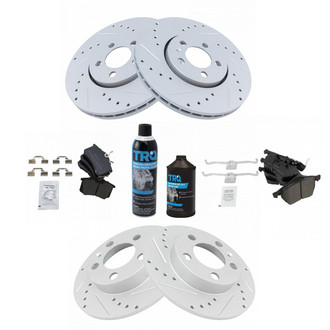 TRQ® - Performance Semi-Metallic Front and Rear Brake Kit