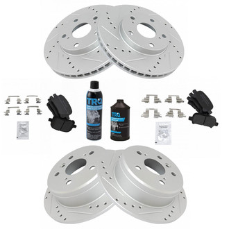TRQ® - Performance Semi-Metallic Front Brake Kit