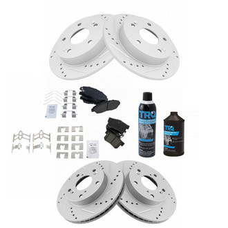 TRQ® - Performance Ceramic Front and Rear Brake Kit