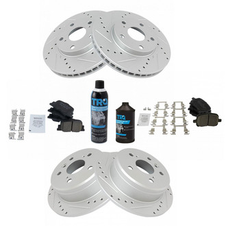 TRQ® - Performance Ceramic Front and Rear Brake Kit