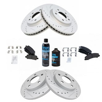 TRQ® - Performance Semi-Metallic Brake Kit