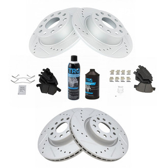 TRQ® - Performance Ceramic Front and Rear Brake Kit