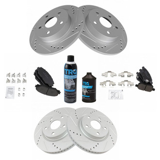 TRQ® - Performance Ceramic Front and Rear Brake Kit