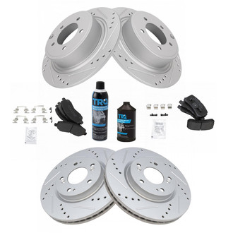 TRQ® - Performance Semi-Metallic Front and Rear Brake Kit