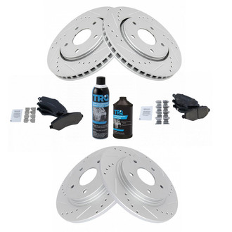 TRQ® - Performance Ceramic Front and Rear Brake Kit