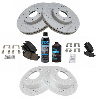 TRQ® - Performance Ceramic Front and Rear Brake Kit
