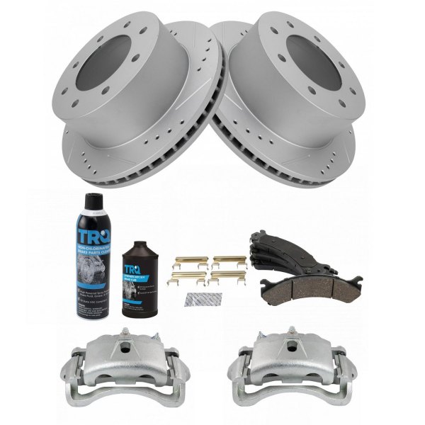 TRQ® - Performance Ceramic Rear Brake Kit with Calipers