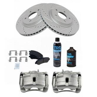 TRQ® - Performance Ceramic Front Brake Kit with Calipers