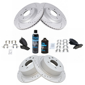 TRQ® - Performance Ceramic Front and Rear Brake Kit
