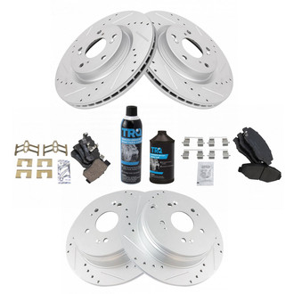 TRQ® - Performance Ceramic Front and Rear Brake Kit