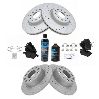 TRQ® - Performance Ceramic Front and Rear Brake Kit