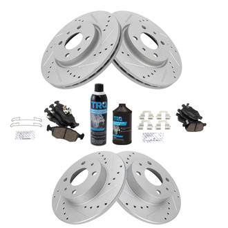 TRQ® - Performance Ceramic Front and Rear Brake Kit