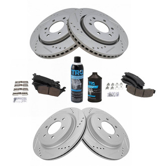 TRQ® - Performance Ceramic Front and Rear Brake Kit