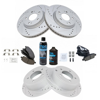 TRQ® - Performance Ceramic Front and Rear Brake Kit