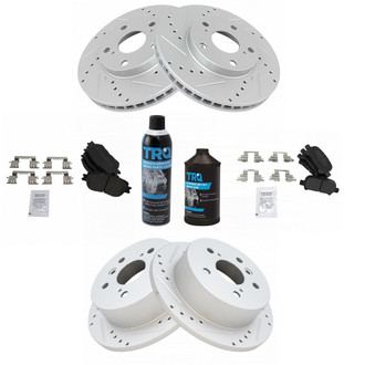 TRQ® - Performance Semi-Metallic Front and Rear Brake Kit
