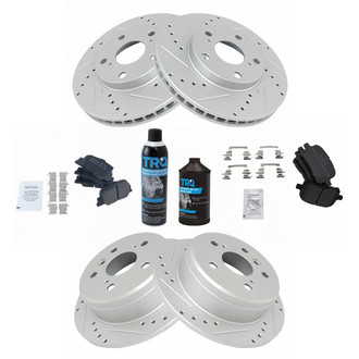 TRQ® - Performance Semi-Metallic Front and Rear Brake Kit