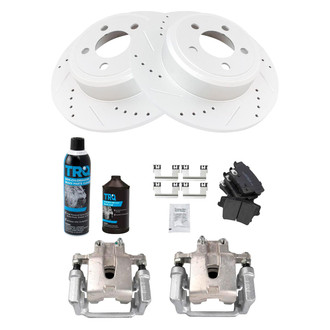 TRQ® - Performance Ceramic Rear Brake Kit with Calipers
