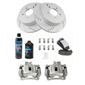 TRQ® - Performance Ceramic Rear Brake Kit with Calipers