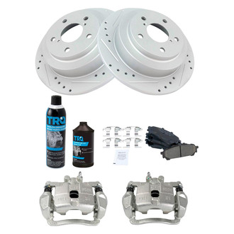 TRQ® - Performance Ceramic Rear Brake Kit with Calipers