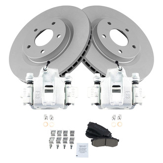 TRQ® - Performance Ceramic Rear Brake Kit with Calipers