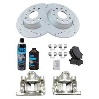 TRQ® - Performance Ceramic Rear Brake Kit with Calipers