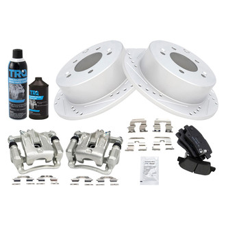 TRQ® - Performance Ceramic Rear Brake Kit with Calipers