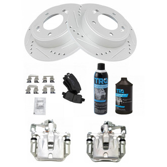 TRQ® - Rear Disc Brake Kit with Ceramic Pads and Calipers