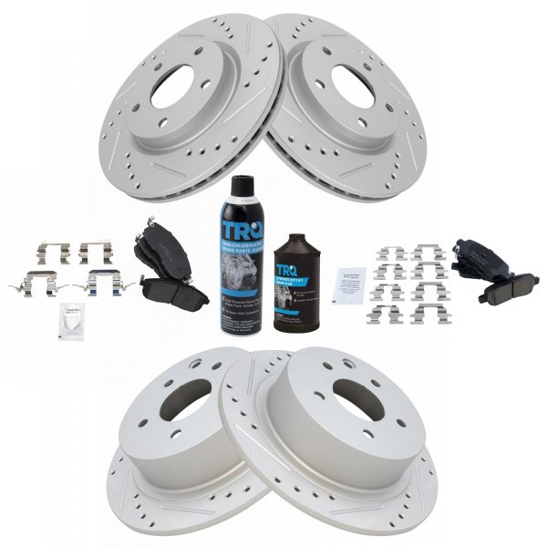 TRQ® - Performance Ceramic Front and Rear Brake Kit