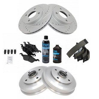 TRQ® - Front and Rear Drum Brake Kit