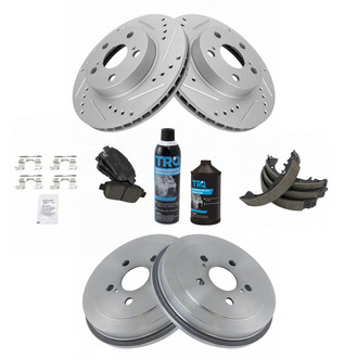 TRQ® - Front and Rear Drum Brake Kit