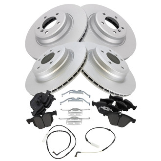 TRQ® - Front and Rear Disc Brake Kit with Ceramic Pads