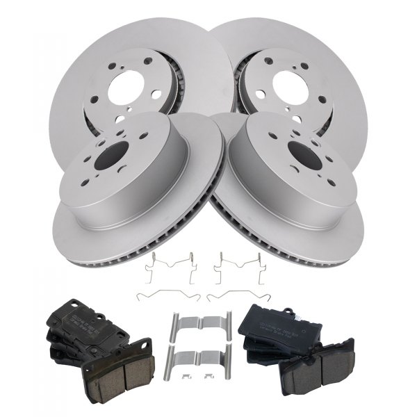 TRQ® - Front and Rear Disc Brake Kit with Ceramic Pads