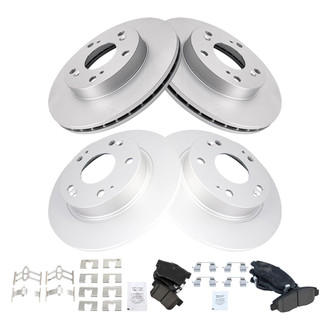 TRQ® - Front and Rear Disc Brake Kit with Ceramic Pads