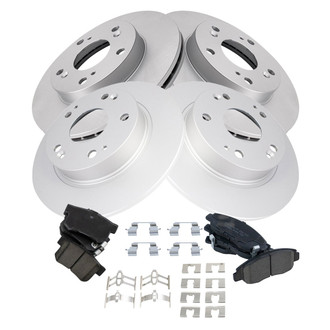 TRQ® - Front and Rear Disc Brake Kit with Ceramic Pads