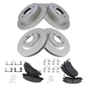 TRQ® - Front and Rear Disc Brake Kit with Ceramic Pads