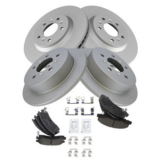 TRQ® - Front and Rear Disc Brake Kit with Ceramic Pads