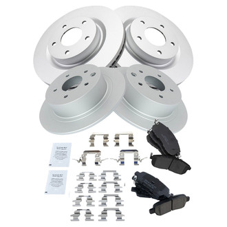 TRQ® - Front and Rear Disc Brake Kit with Ceramic Pads