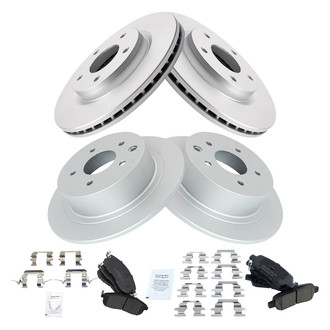 TRQ® - Front and Rear Disc Brake Kit with Ceramic Pads