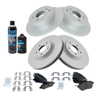 TRQ® - Front and Rear Disc Brake Kit with Ceramic Pads