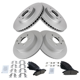 TRQ® - Front and Rear Disc Brake Kit with Ceramic Pads