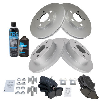 TRQ® - Front and Rear Disc Brake Kit with Ceramic Pads