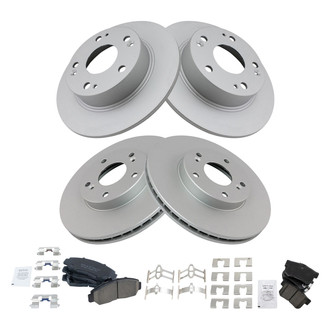 TRQ® - Front and Rear Disc Brake Kit with Ceramic Pads