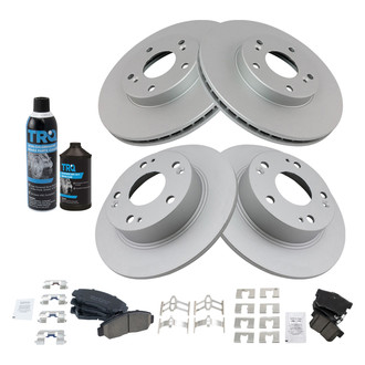 TRQ® - Front and Rear Disc Brake Kit with Ceramic Pads
