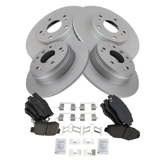 TRQ® - Front and Rear Disc Brake Kit with Ceramic Pads