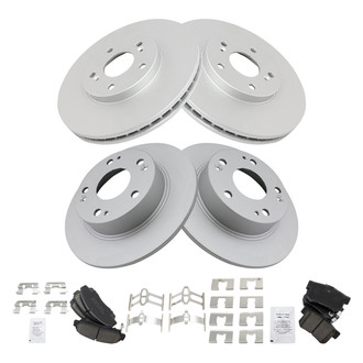 TRQ® - Front and Rear Disc Brake Kit with Ceramic Pads